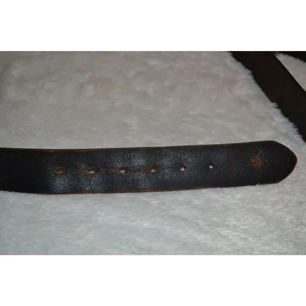 Mens Work Leather Dark Brown Carhartt Belt (Scuffed)